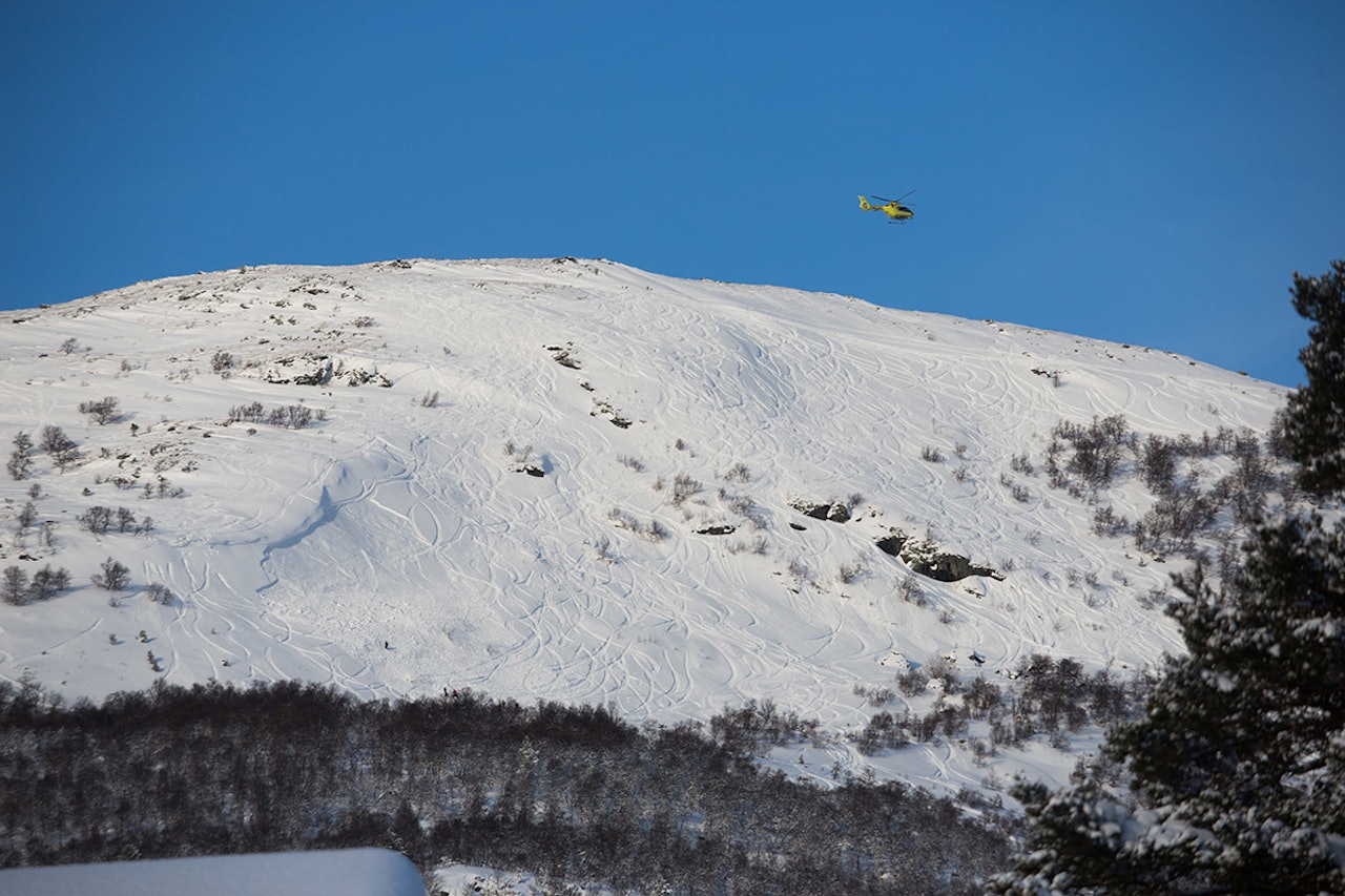 SNØSKRED: Skredet gikk i området som kalles for Paradiset på Hovden i Oppdal. Foto: Tore Meirik