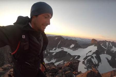 HURRUNGANE: Kilian Jornet fikk seg en skikkelig rundtur i Hurrungane. Foto: Skjermdump Kilian Jornet