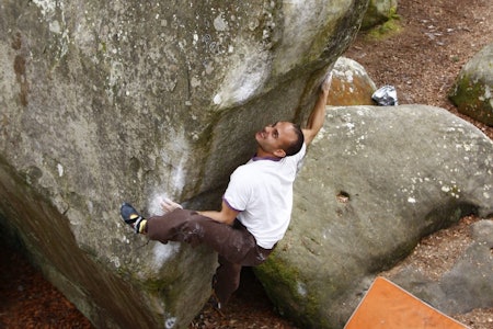 Jan Fredrik Prytz på Lady big Qlaques (7A+). Foto: Dag Hagen