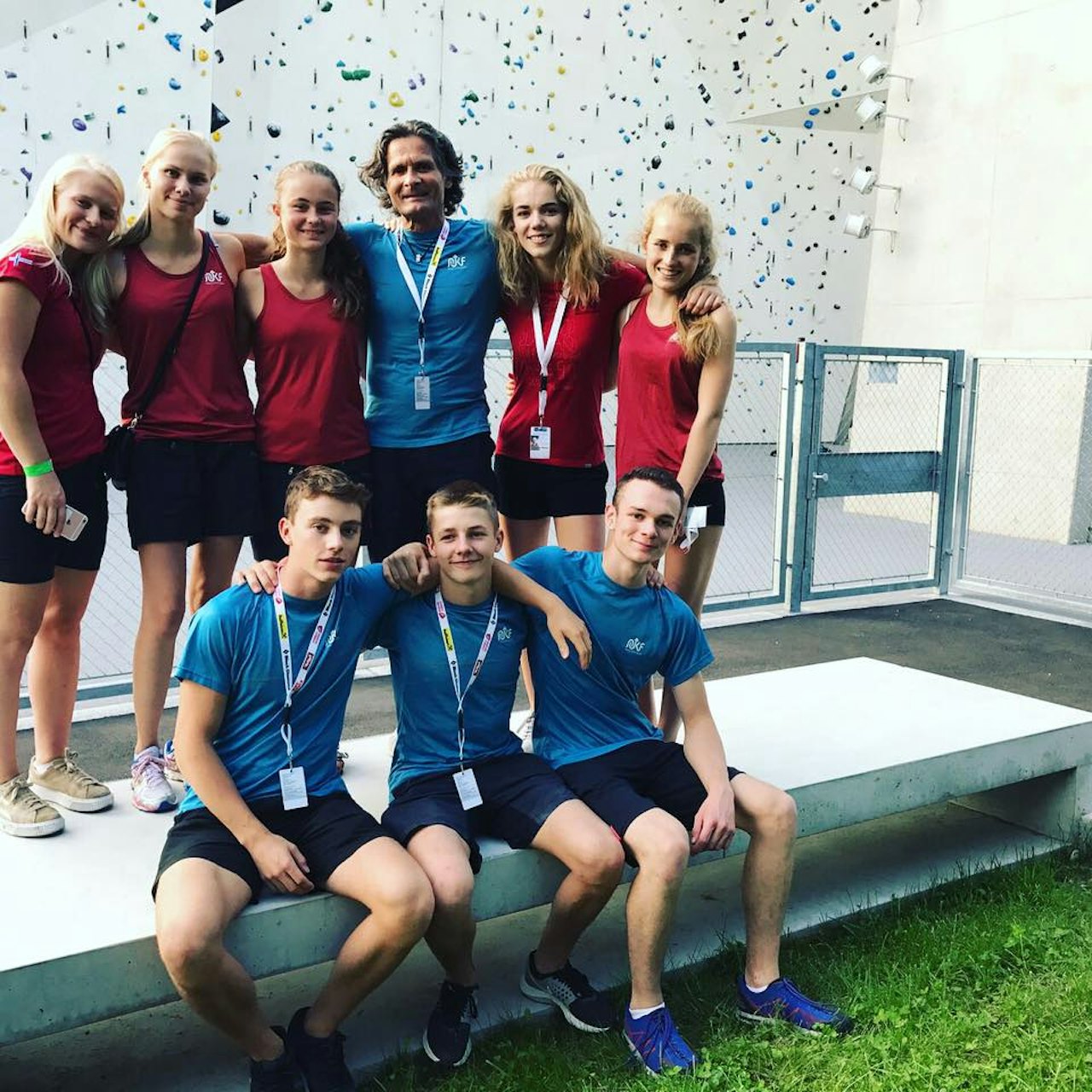 Det norske laget på plass i Innsbruck. Foto: Norges Klatreforbund Det norske laget på plass i Innsbruck. Foto: Norges Klatreforbund