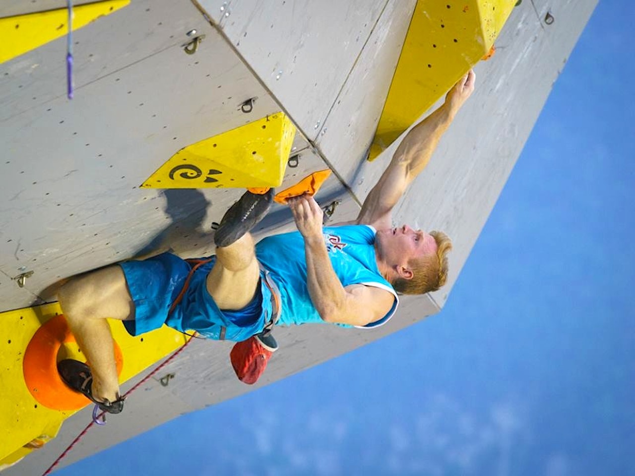 Magnus Midtbø på semi-finalen i Briancon. Foto: Eddie Fowke ved The Circuit Climbing and Performance http://www.thecircuitclimbing.com