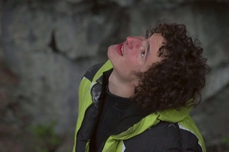 Adam Ondra under Hanshelleren. Skjermdump fra filmen. 