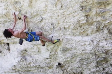 Adam Ondra onsighter Il Domania (9a). Skjermdump fra filmen Adam Ondra onsighter Il Domania (9a). Skjermdump fra filmen