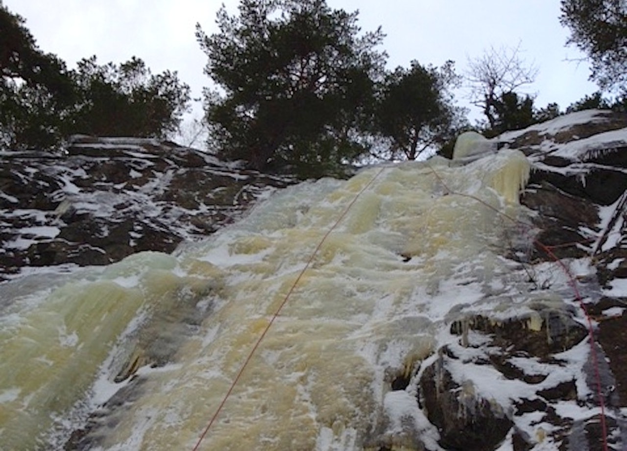Isen på Hauktjern 30. januar 2014. Foto: Arne Larsen Isen på Hauktjern 30. januar 2014. Foto: Arne Larsen