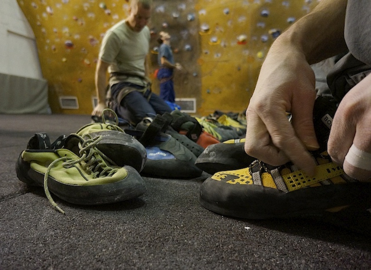 Testing av sko på Vulkan klatresenter. Foto: Dag Hagen Testing av sko på Vulkan klatresenter. Foto: Dag Hagen