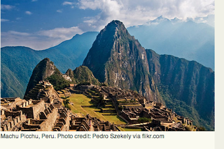 Machu Picchu, Peru Foto: Pedro Szekely via flikr.com