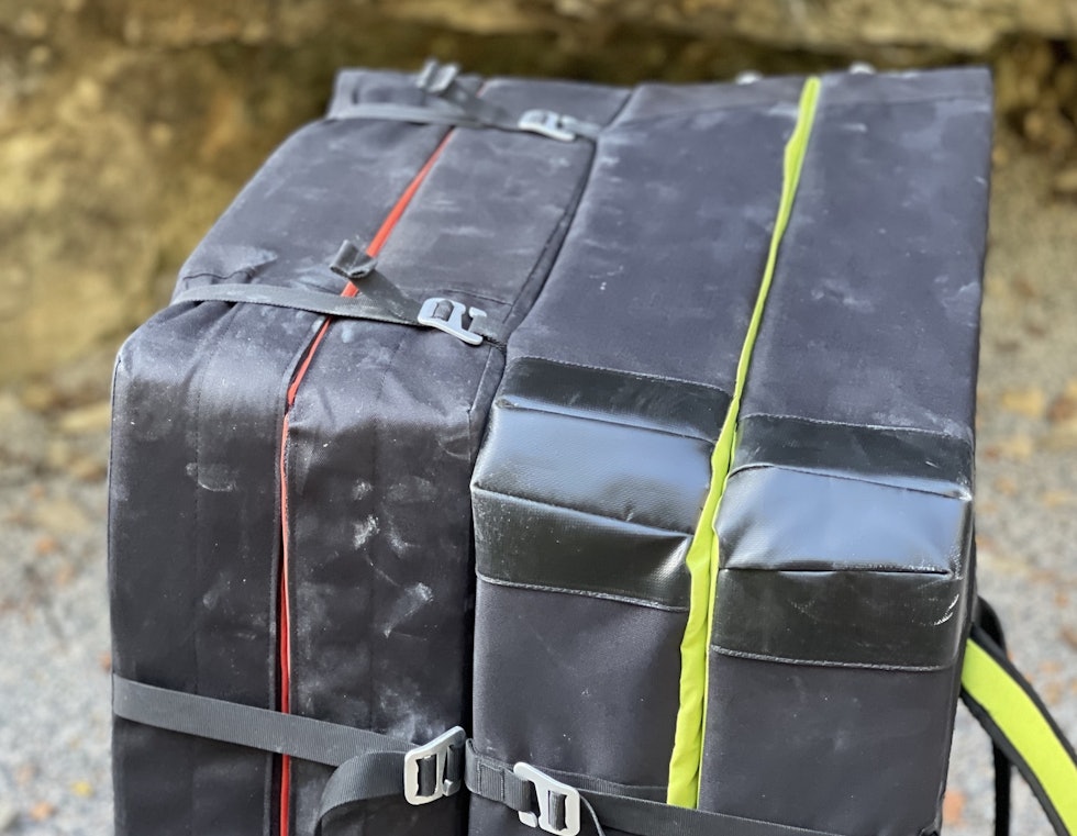 Setup: Veldig praktisk å kunne lenke padene sammen. test av gipfel yosemite crashpad
