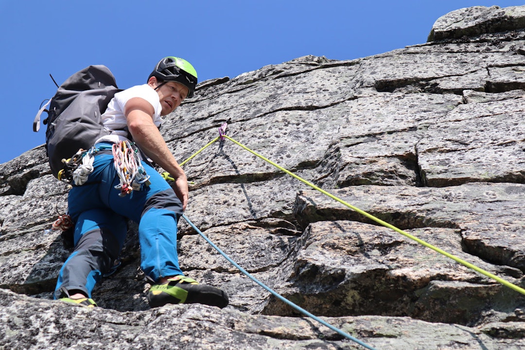 test klatrebukse fjellklatring Rab Torque