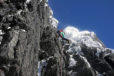 STOREN I SEPTEMBER: Sensommer i lavlandet er tidlig vinter lengre opp. Foto: Norsk Klatring STOREN I SEPTEMBER: Sensommer i lavlandet er tidlig vinter lengre opp. Foto: Norsk Klatring