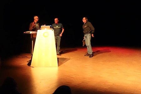 Stein P. Aasheim sammen med Gordon og John Stainforth. Foto: Dag Hagen Stein P. Aasheim sammen med Gordon og John Stainforth. Foto: Dag Hagen