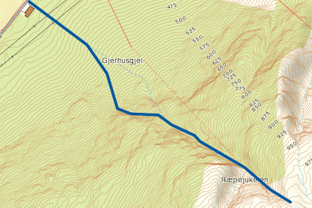 LINJA: God og bratt i starten. LINJA: God og bratt i starten.