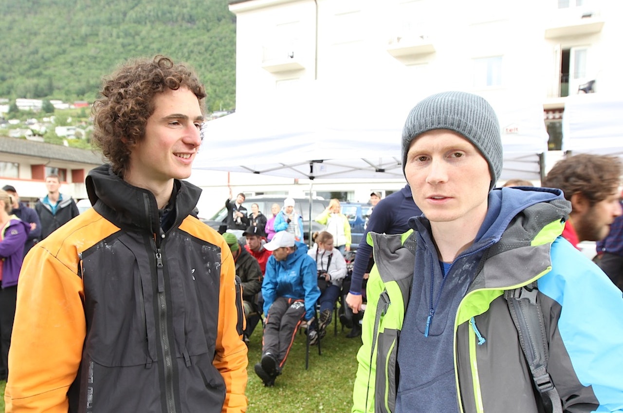 Adam Ondra og Magnus Midtbø på Veko. Foto: Dag Hagen Adam Ondra og Magnus Midtbø på Veko. Foto: Dag Hagen