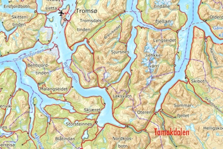 Det var på Blåbærfjellet i Tamokdalen i Troms at fire unge skikjørere ble tatt av skred 2.januar
