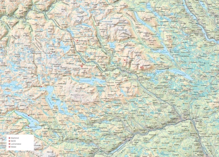 Oversiktskart over Hemsedal. Fra Trygge toppturer