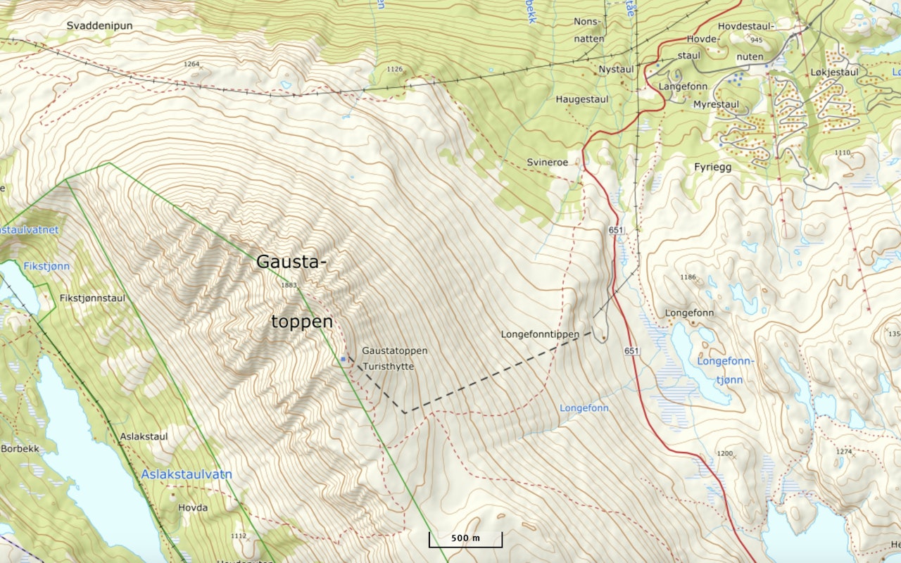 TOPPEN AV TELEMARK: Rennene fra Gaustatoppen går i østlig og nordlig retning. TOPPEN AV TELEMARK: Rennene fra Gaustatoppen går i østlig og nordlig retning.