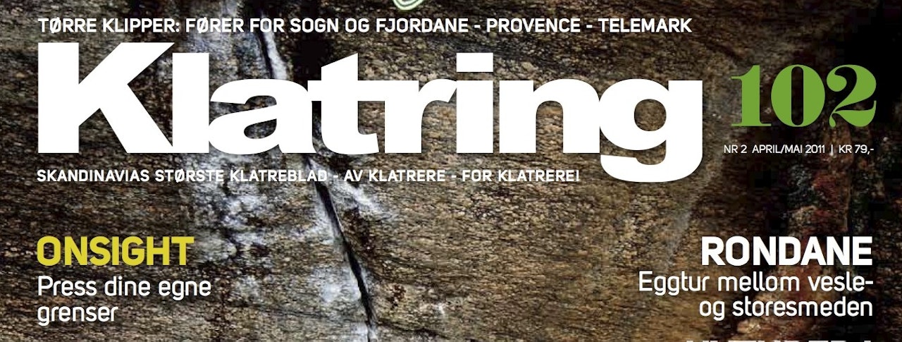 Klatring nr 102 er ute. Klatring nr 102 er ute.