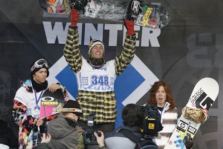 GULL: Andreas Ygre Wiig feirer gullet i 2008. Legg merke til en skuffet Shaun White til høyre. GULL: Andreas Ygre Wiig feirer gullet i 2008. Legg merke til en skuffet Shaun White til høyre.