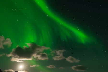 Det vakre, vakre nordlyset kom til Lofoten mens Fanning var der. Foto: Emil Kjos Sollie og Mats Grimseth Det vakre, vakre nordlyset kom til Lofoten mens Fanning var der. Foto: Emil Kjos Sollie og Mats Grimseth