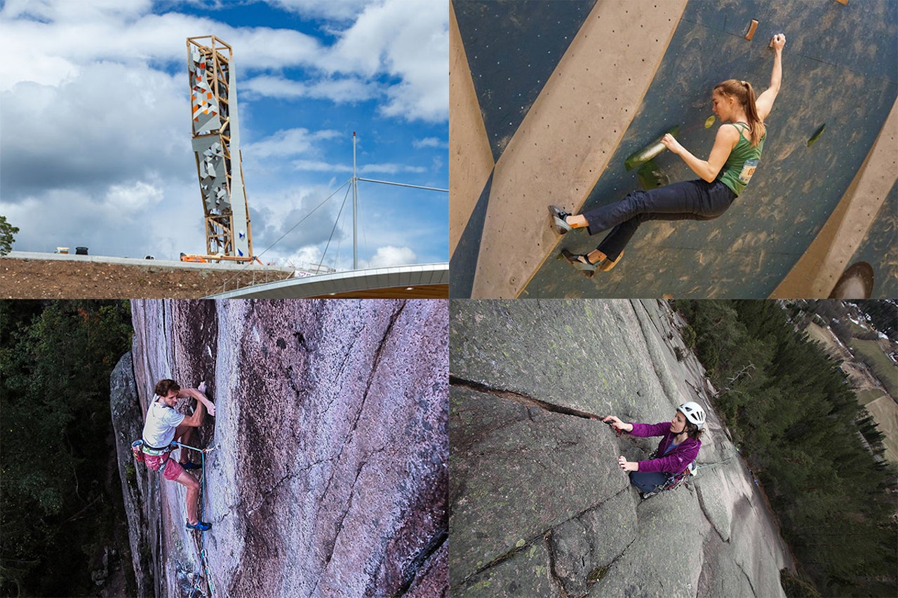 FIRE AV TI: Klatretårnet i Lillesand, krimping for barn, lange, naturlige ruter og etablering av 9a-rute på Bergflødt er alle representert på Klatrings topp 10-liste for september. FIRE AV TI: Klatretårnet i Lillesand, krimping for barn, lange, naturlige ruter og etablering av 9a-rute på Bergflødt er alle representert på Klatrings topp 10-liste for september.