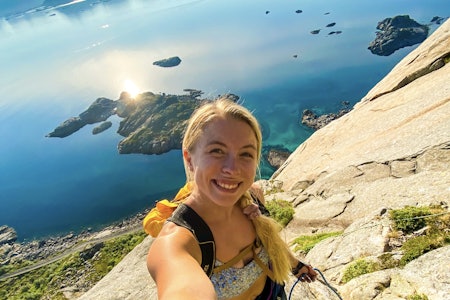 MARTINE LIMSTRAND: Hun var konkurranseklatrer i mange år, men har blitt en solid kileklatrer de siste åra med 8+ under beltet. MARTINE LIMSTRAND: Hun var konkurranseklatrer i mange år, men har blitt en solid kileklatrer de siste åra med 8+ under beltet.