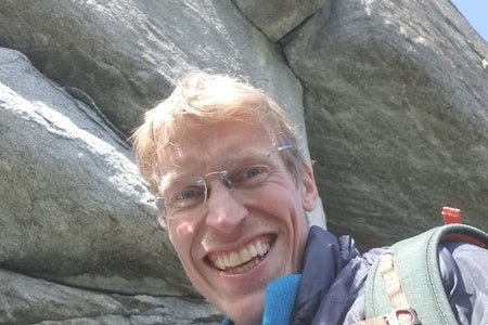 FØRSTEBESTIGNING: Sigbjørn Veslegard har førstebesteget den hardeste kileruta på Kvam, og satte den i grad 9. Foto: Privat 
