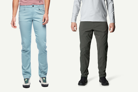 NYE MODELLER I 2021: Black Diamond SL Pants for dame og Houdini Wadi Pants for dame og herre er noen nye modeller i år.  Klatrebukser