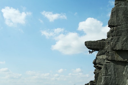 PROFIL: Jonas Jakobsen på Quieteus (E2 5c), Stanage North High Neb. PROFIL: Jonas Jakobsen på Quieteus (E2 5c), Stanage North High Neb.