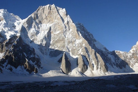 Latok I og og dens famøse nordrygg. Foto hentet fra Camp/Cassins facebookside. Latok I og og dens famøse nordrygg. Foto hentet fra Camp/Cassins facebookside.
