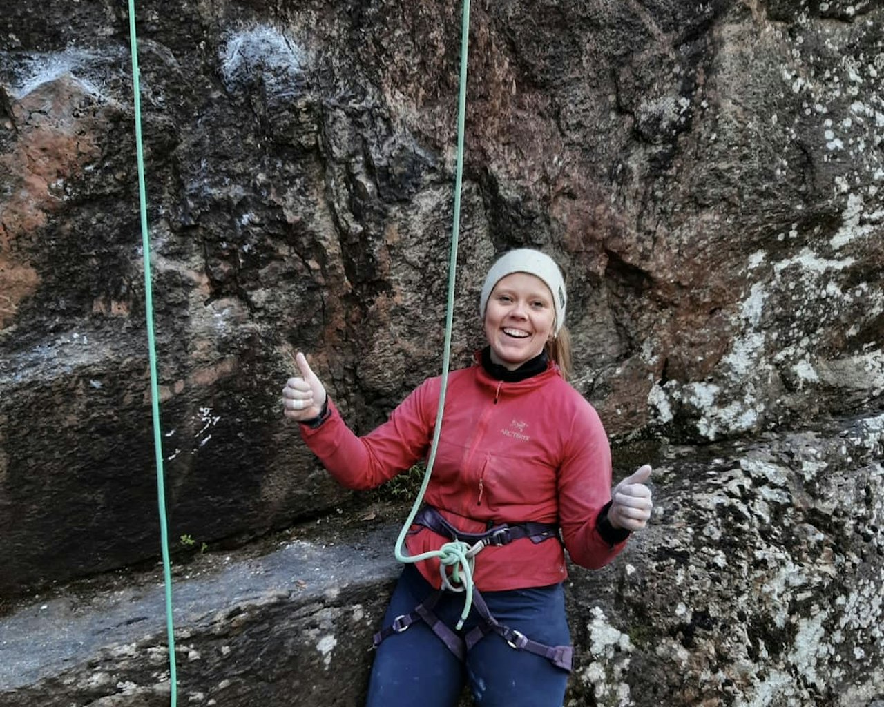 ENDELIG LØNN FOR STREVET: Jeg har utlevert meg selv ganske mye de siste månedene, men jeg håper jo at flere kan ta lærdom av klatretrening for oss amatørklatrere. 