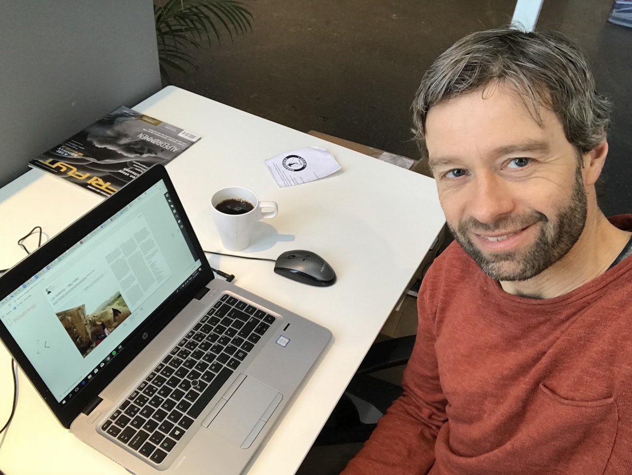 Geir Evensen jobber med bok om klatresikkerhet, som kommer ut i 2019. Geir Evensen jobber med bok om klatresikkerhet, som kommer ut i 2019.