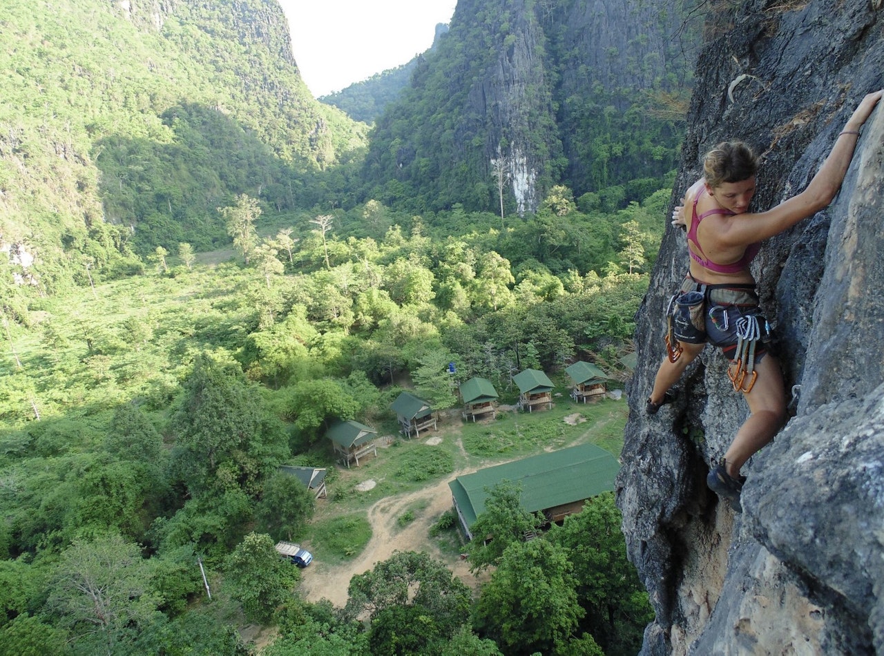 Fia Weis på Sackflattern (6a). Foto: Uli Weidner Fia Weis på Sackflattern (6a). Foto: Uli Weidner