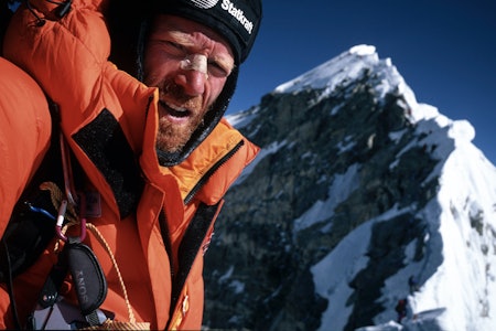 Børge Ousland på vei opp mot Mount Everest. 