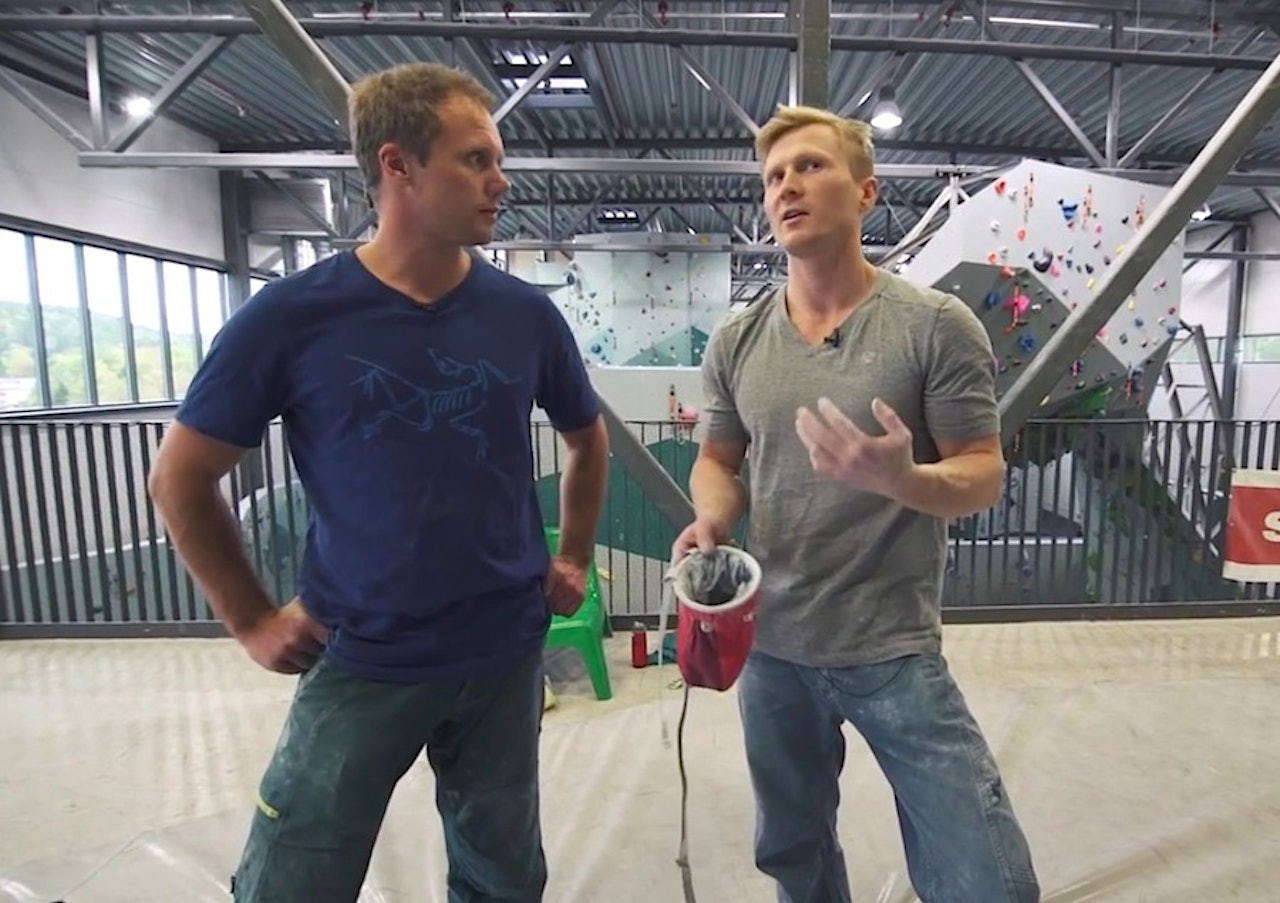 Matt Groom og Magnus Midtbø på Oslo Klatresenter. Matt Groom og Magnus Midtbø på Oslo Klatresenter.