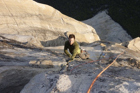 Solnedgang: Thomas topper ut El Capitan etter tre dager på veggen. Foto: Martin Skaar Olslund Solnedgang: Thomas topper ut El Capitan etter tre dager på veggen. Foto: Martin Skaar Olslund