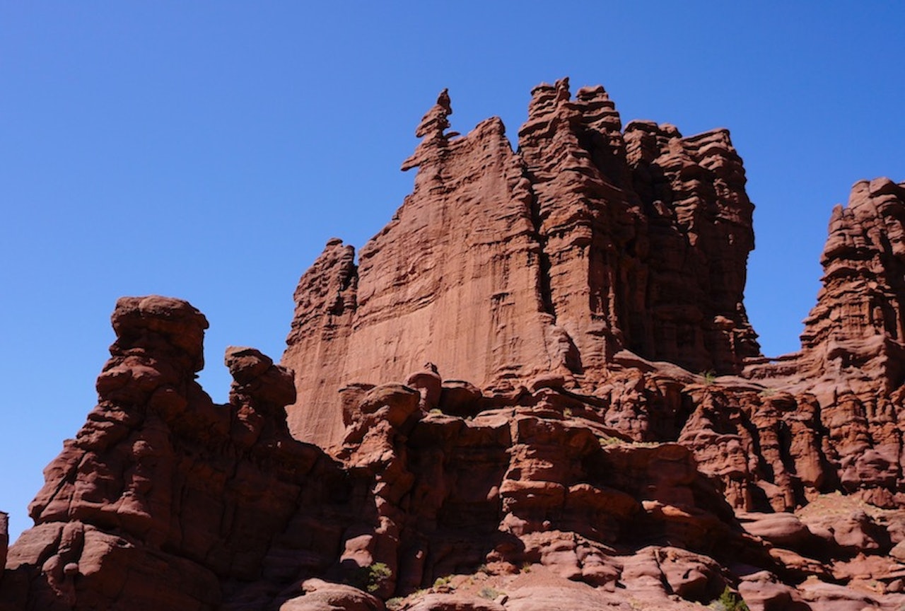 En av sakene forfatteren trekker fram er sandsteinstårn i Utah. Her er Corq Sqrew Summit, bedre kjent som Ancient Art. Foto: Dag Hagen
