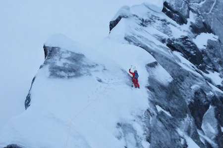 Vinterklatring på Kugelhorn. Foto: Julia Fieler Vinterklatring på Kugelhorn. Foto: Julia Fieler