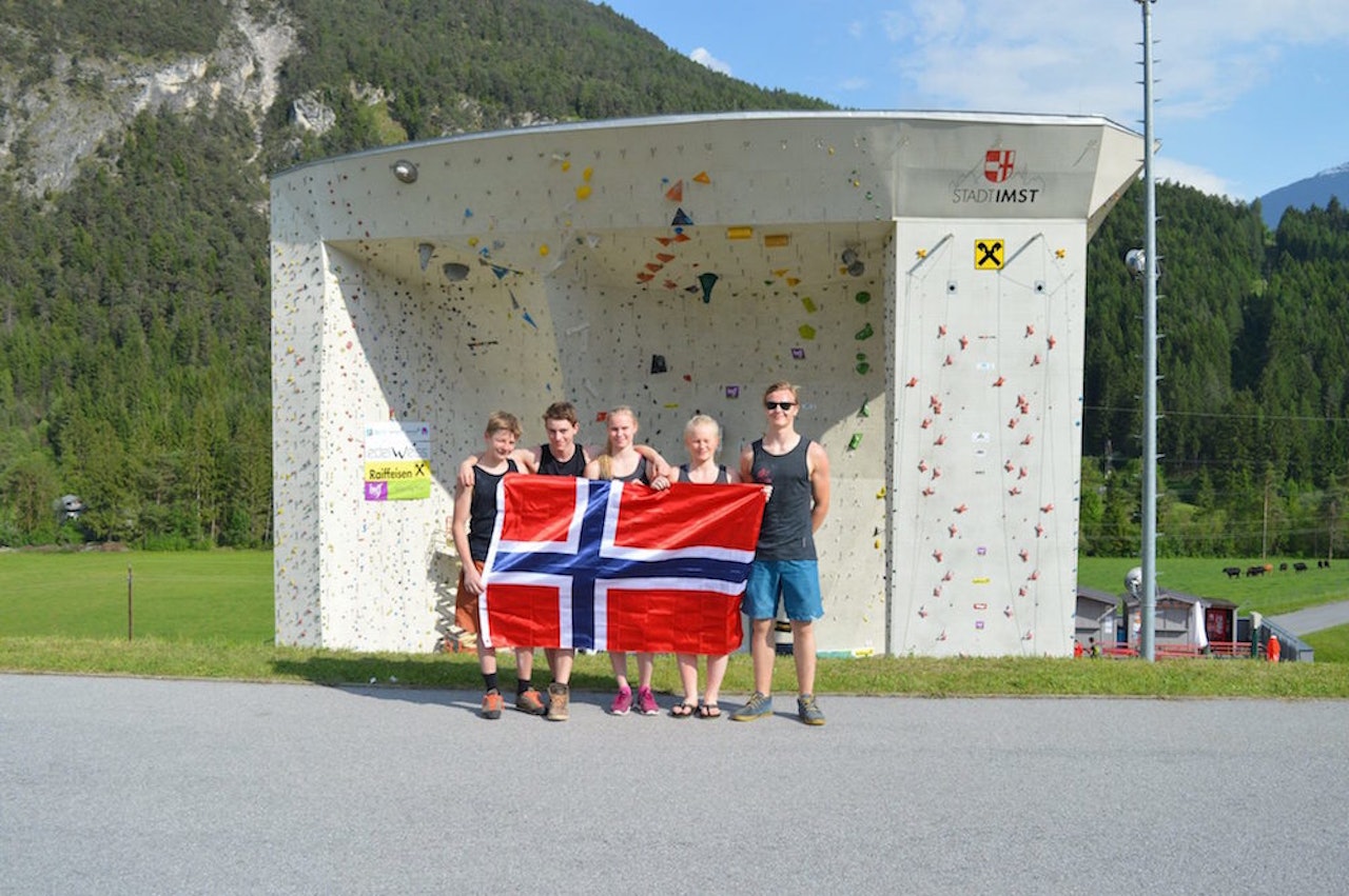 Den norske gjengen. Foto hentet fra Norges Klatreforbund sin Facebookside.  Den norske gjengen. Foto hentet fra Norges Klatreforbund sin Facebookside.