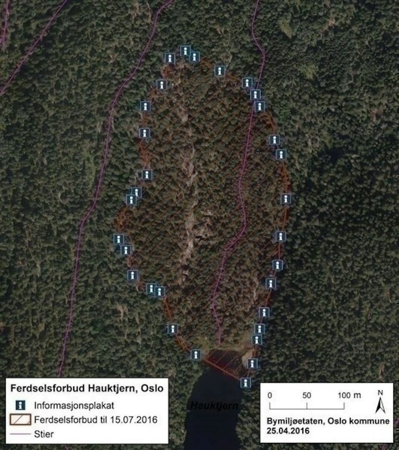 HELE HOVEDFELTET: På kartet kan man se at hele Hovedfeltet er berørt. Vi håper alle respekterer dette forbudet, skriver Oslo Klatreklubb på sin FB-side. Foto: Oslo Klatreklubb HELE HOVEDFELTET: På kartet kan man se at hele Hovedfeltet er berørt. Vi håper alle respekterer dette forbudet, skriver Oslo Klatreklubb på sin FB-side. Foto: Oslo Klatreklubb