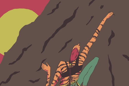 En tiger i veggen. Illustrasjon: Helene Brox