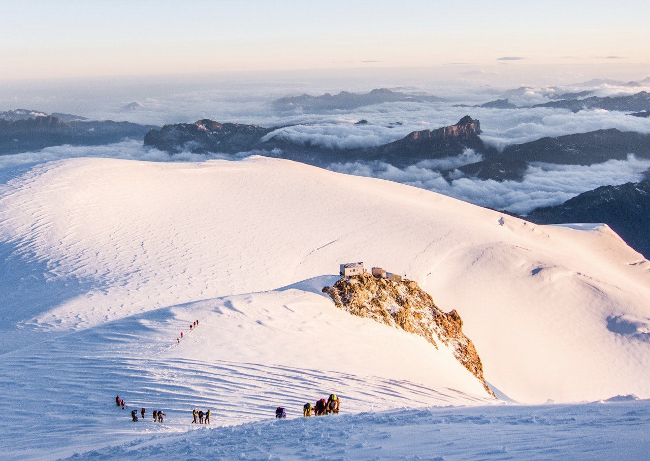 På normalveien til Mont Blanc. Foto: Magnus Hendis På normalveien til Mont Blanc. Foto: Magnus Hendis