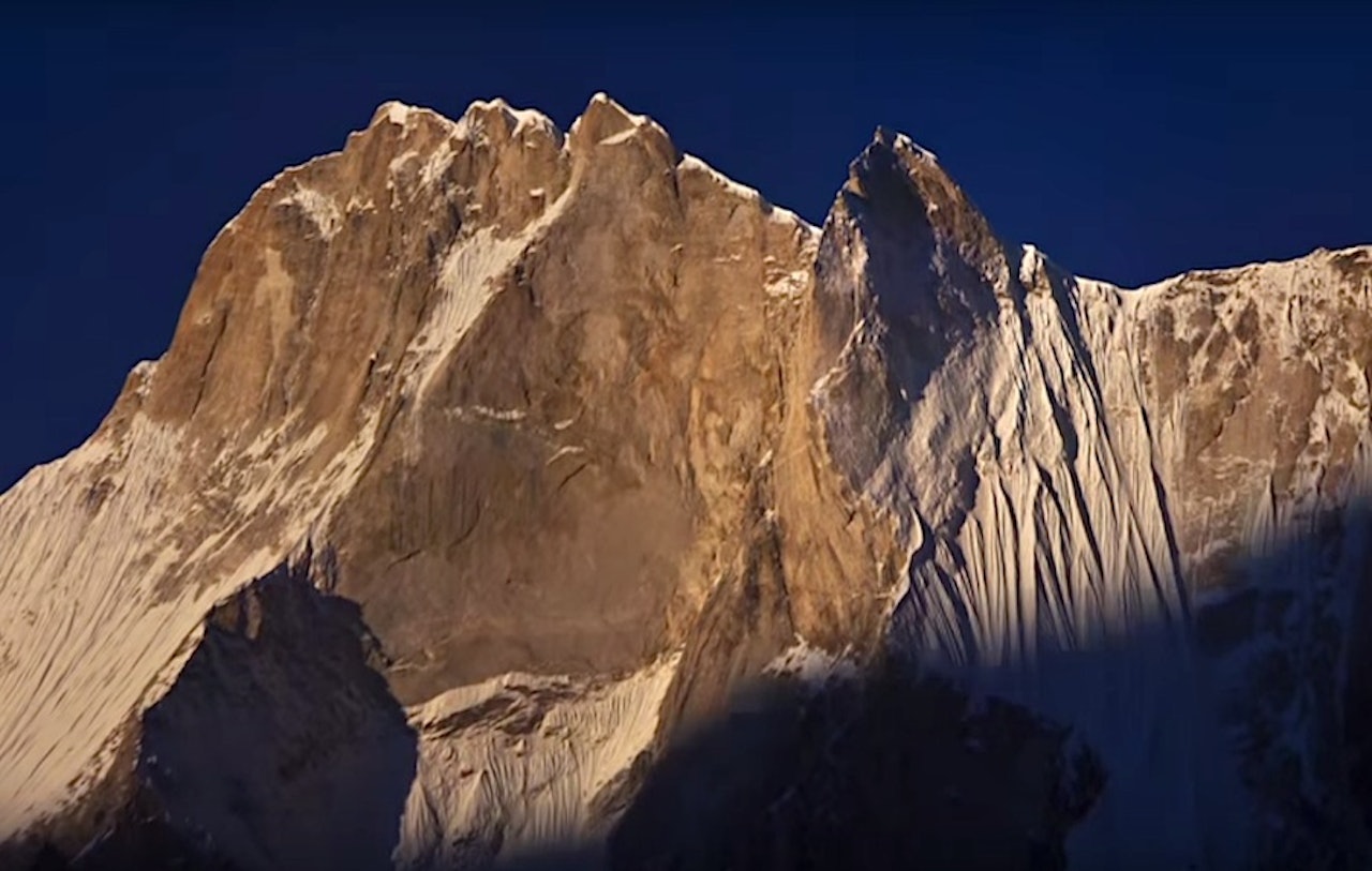 Meru Peak i India, Himalaya. Skjermdump fra traileren