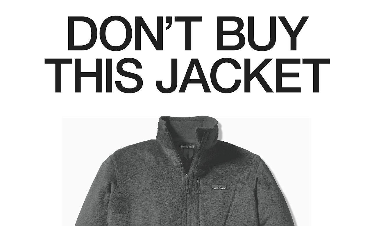 Utsnitt av Patagonias berømte annonse fra 2011. Utsnitt av Patagonias berømte annonse fra 2011.