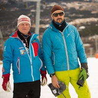 Mikkel Berg (til venstre) og Kronprins Haakon
