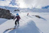 Pudderkjøring i mai er ikke hverdagskost. Foto: Jan Arne Pettersen Pudderkjøring i mai er ikke hverdagskost. Foto: Jan Arne Pettersen