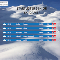 Startliste Ski Damer Sauda BCC Startliste Ski Damer Sauda BCC