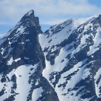Utsikt mot Venjetindene fra Blånebba, 1320 moh