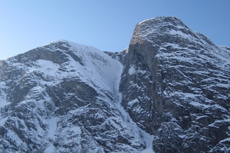Gangnesaksla (1318 moh) sør for Narvik. Foto: Wiggo Hansen. 