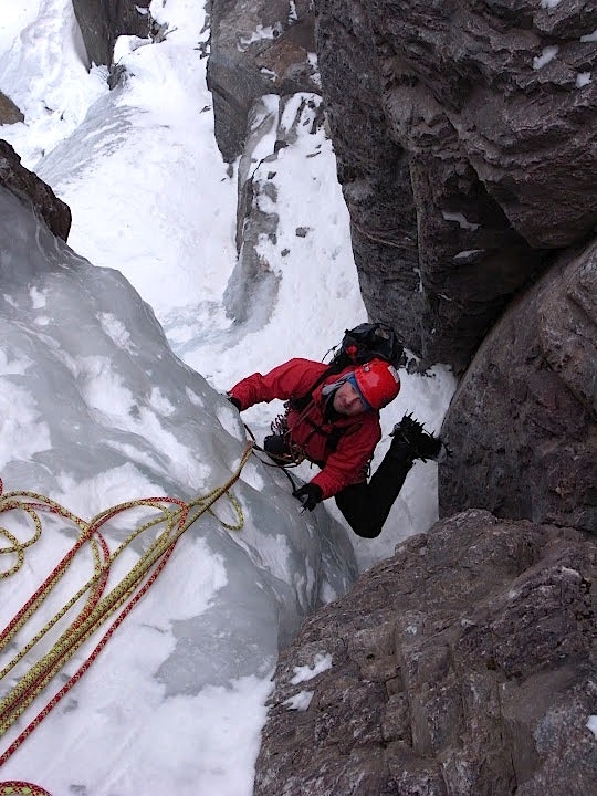 VARIANT: Erik Neergaard følger på Bakveien (WI 4). Foto: Dag Hagen