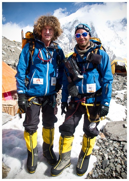 Petter Nyquist og Aleksander Gamme på Broad Peak. Nyquist og Gamme
