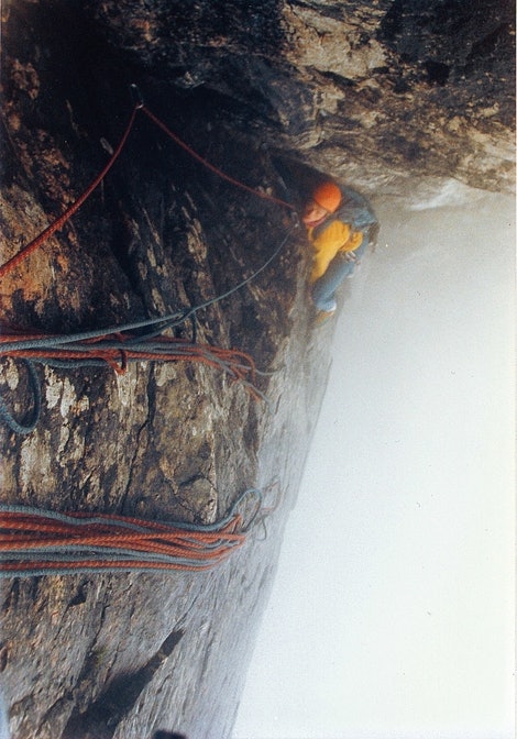 Utstegsrenna, klatrer Hjarrand Julsrud. Foto Dag Hagen utstegsrenna